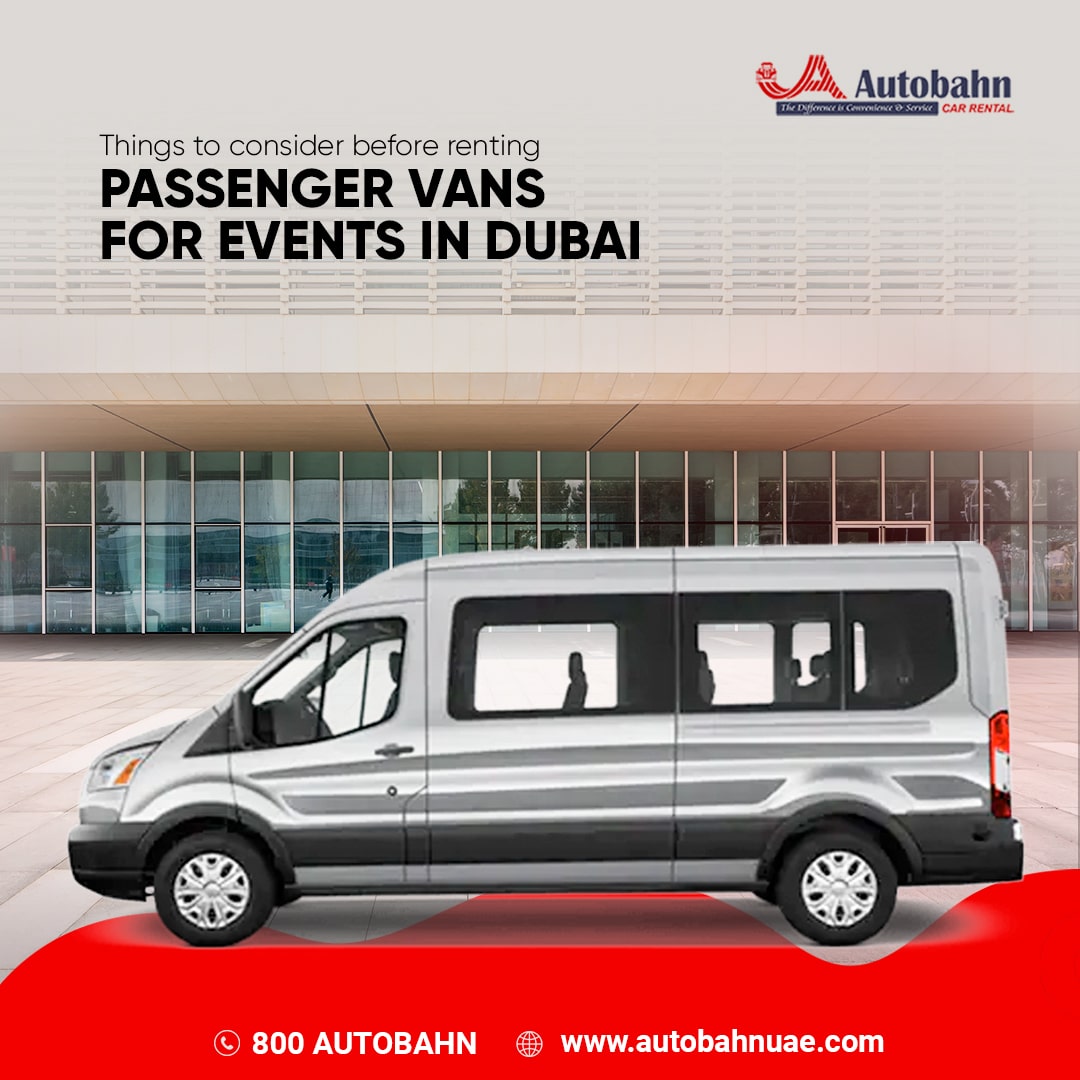 passenger van rentals in Dubai